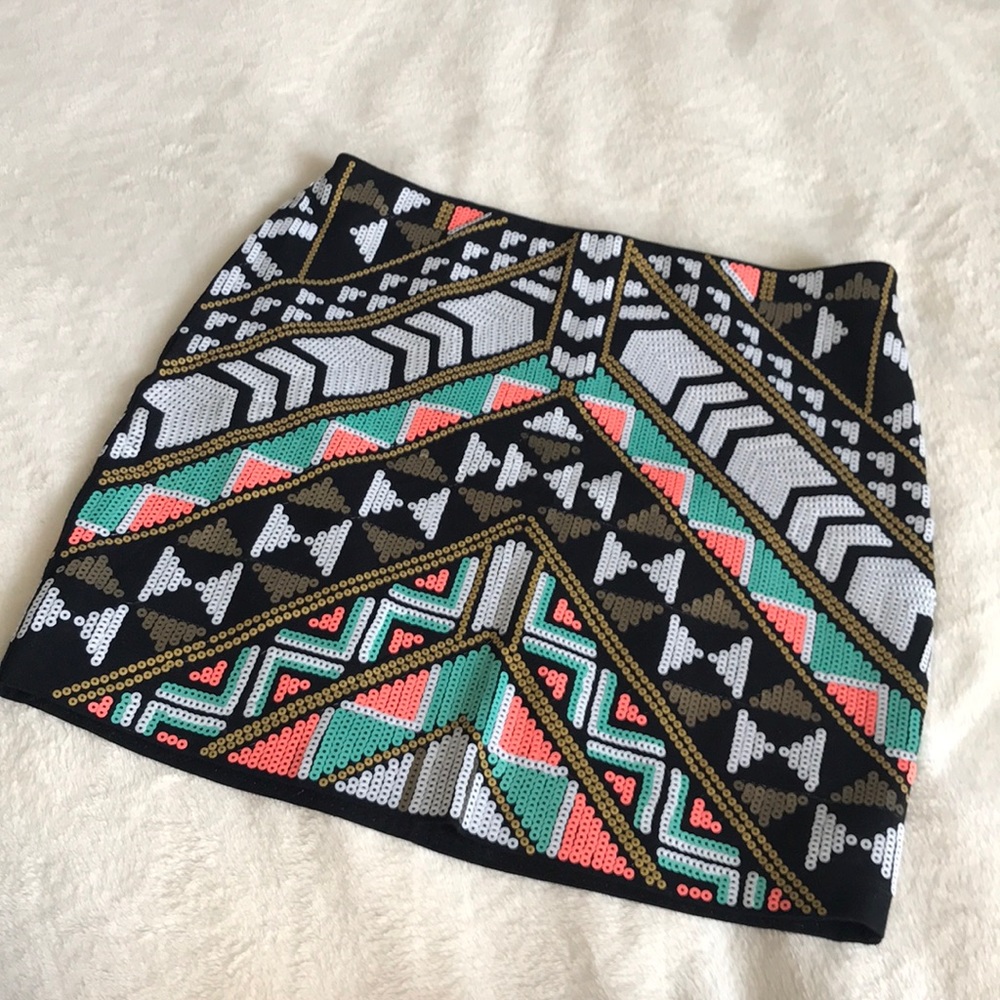Sequin mini skirt Express size s